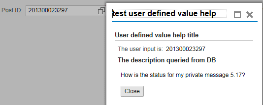 Step by step about how to develop user defined value help