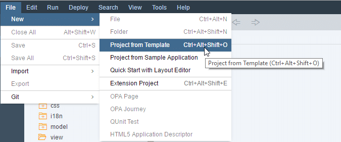 A SAP UI5 application using Element binding in Web-IDE