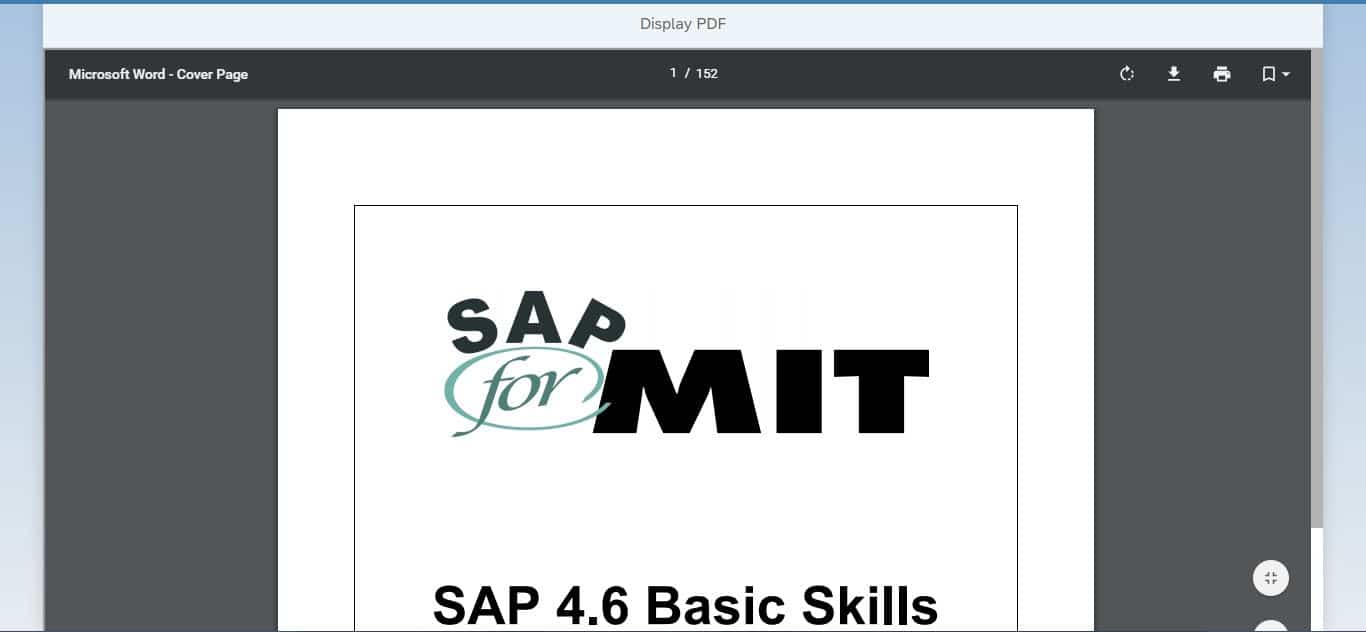 SAPUI5 PDF Display